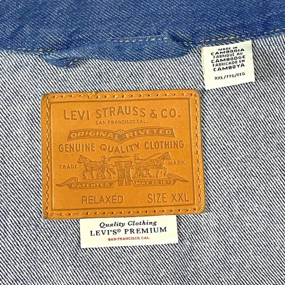 Levis Big E Premium Oversized Western Trucker Shacket sz 2XL/3XL 60x30 True Fit - Picture 8 of 10